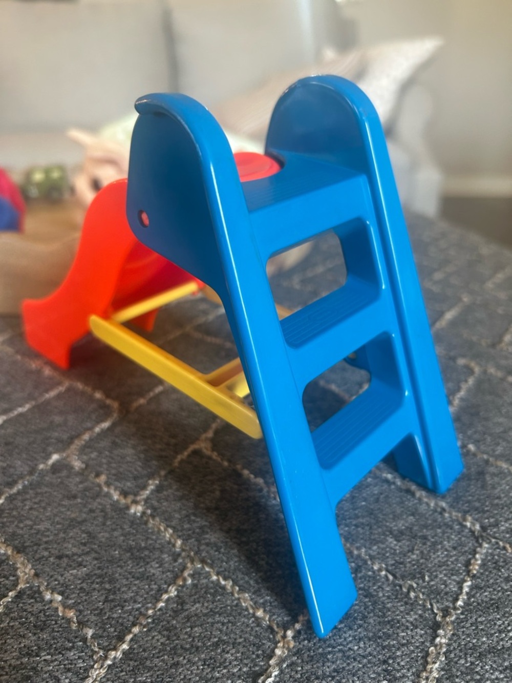 Vintage Little Tikes Dollhouse Slide Orange And Blue Folding Slide - Picture 2 of 3